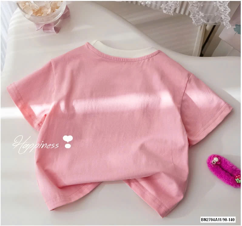 ÁO THUN CỘC TAY BÉ GÁI