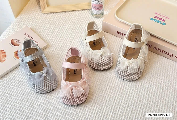 GIÀY BÚP BÊ LƯỚI GẮN NƠ