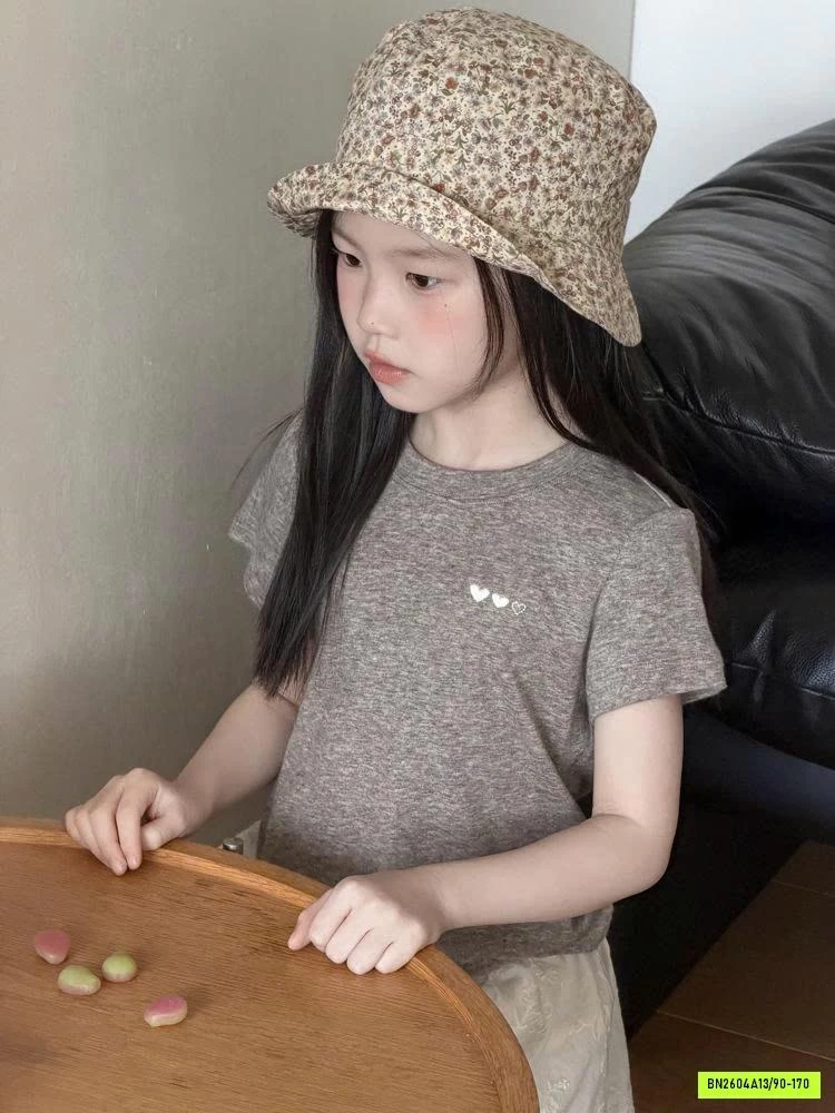 ÁO THUN THÊU TRÁI TIM 26B243 AMBB