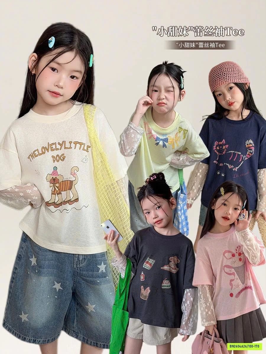 ÁO THUN MỎNG PHỐI TAY REN 26B072 AMBB