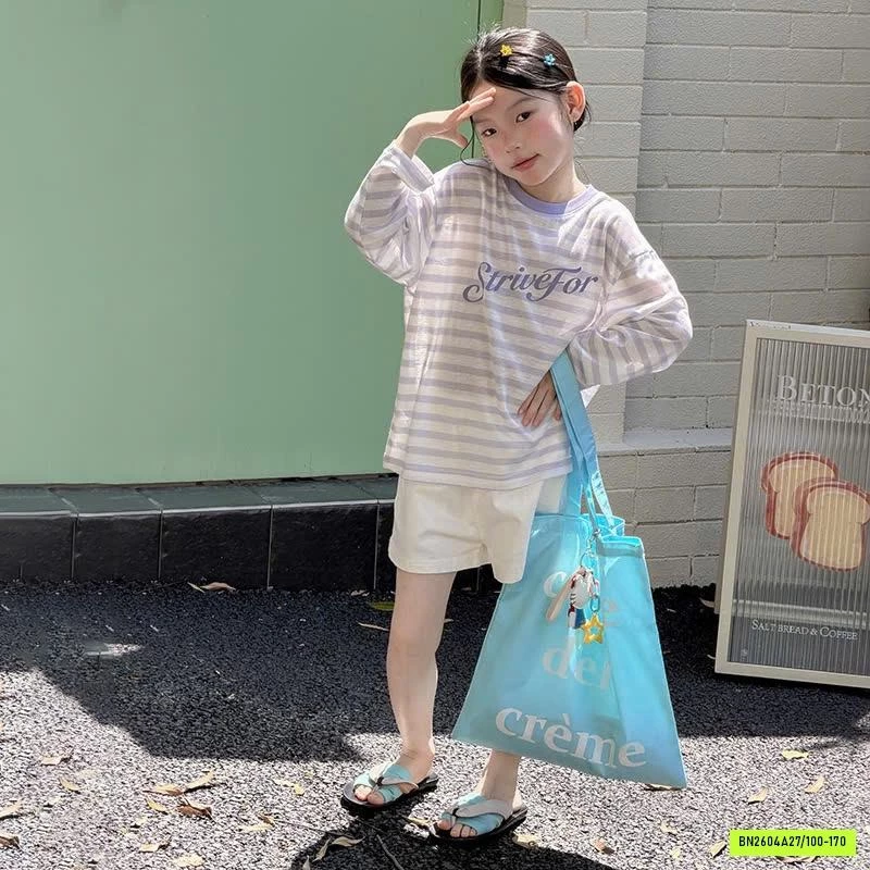 ÁO THUN GIẤY KẺ 26B068 AMBB