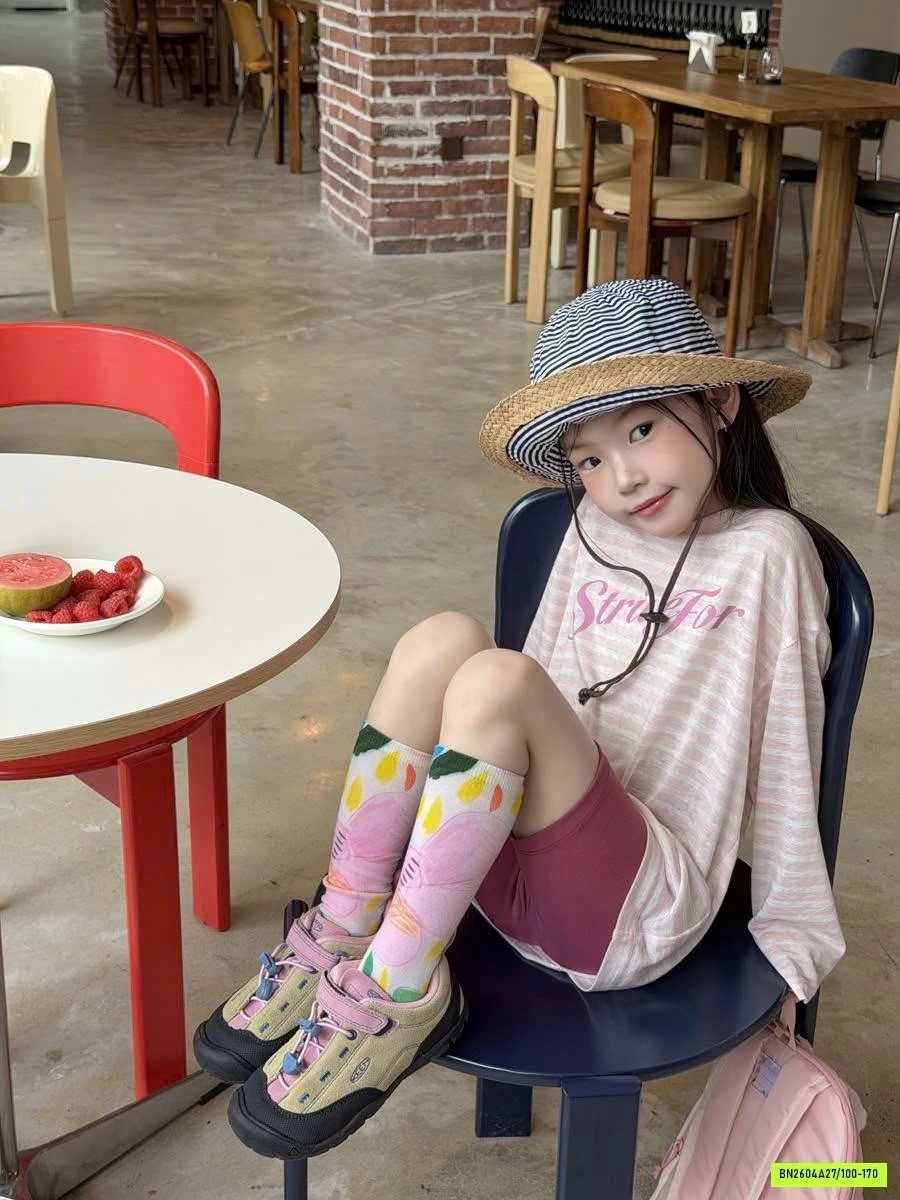 ÁO THUN GIẤY KẺ 26B068 AMBB