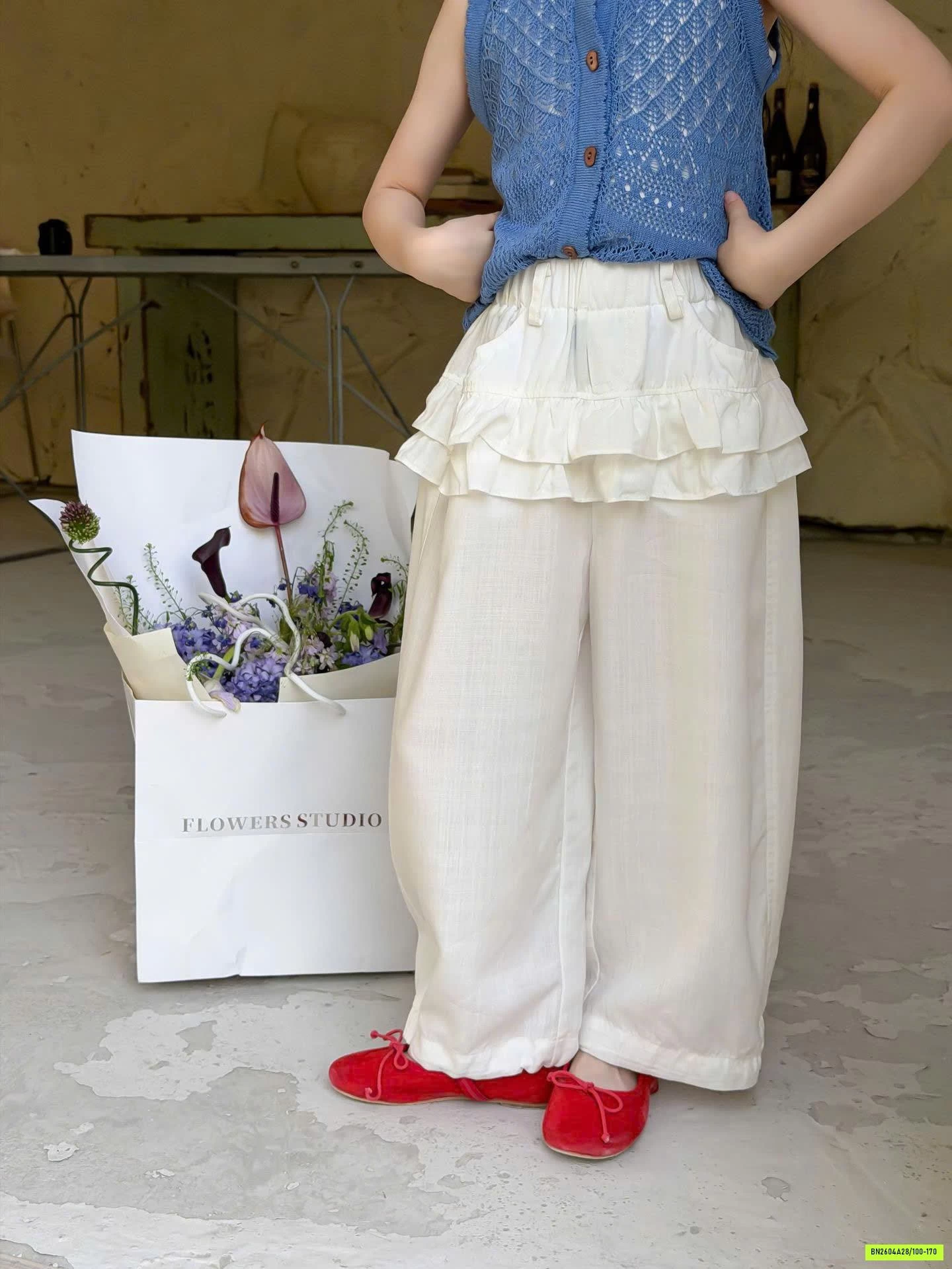 QUẦN SUÔNG ĐŨI VIỀN BÈO 26B076 AMBB