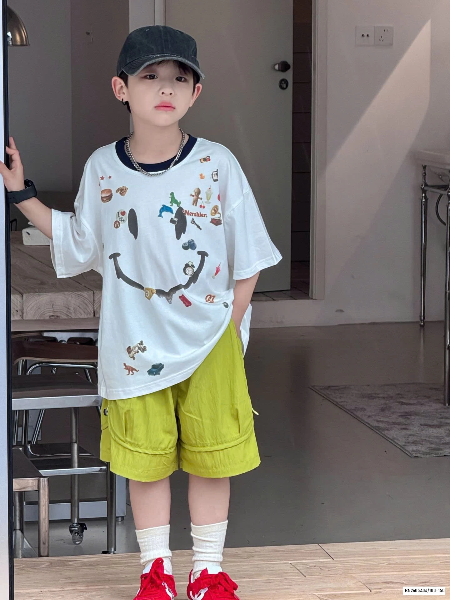 ÁO THUN MẶT CƯỜI HỌA TIẾT