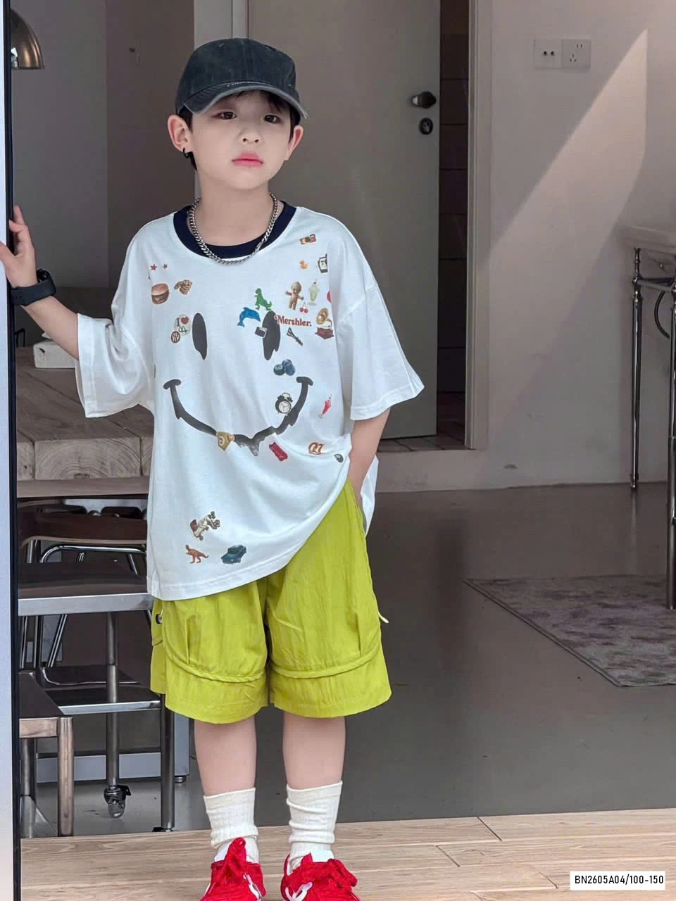 ÁO THUN MẶT CƯỜI HỌA TIẾT