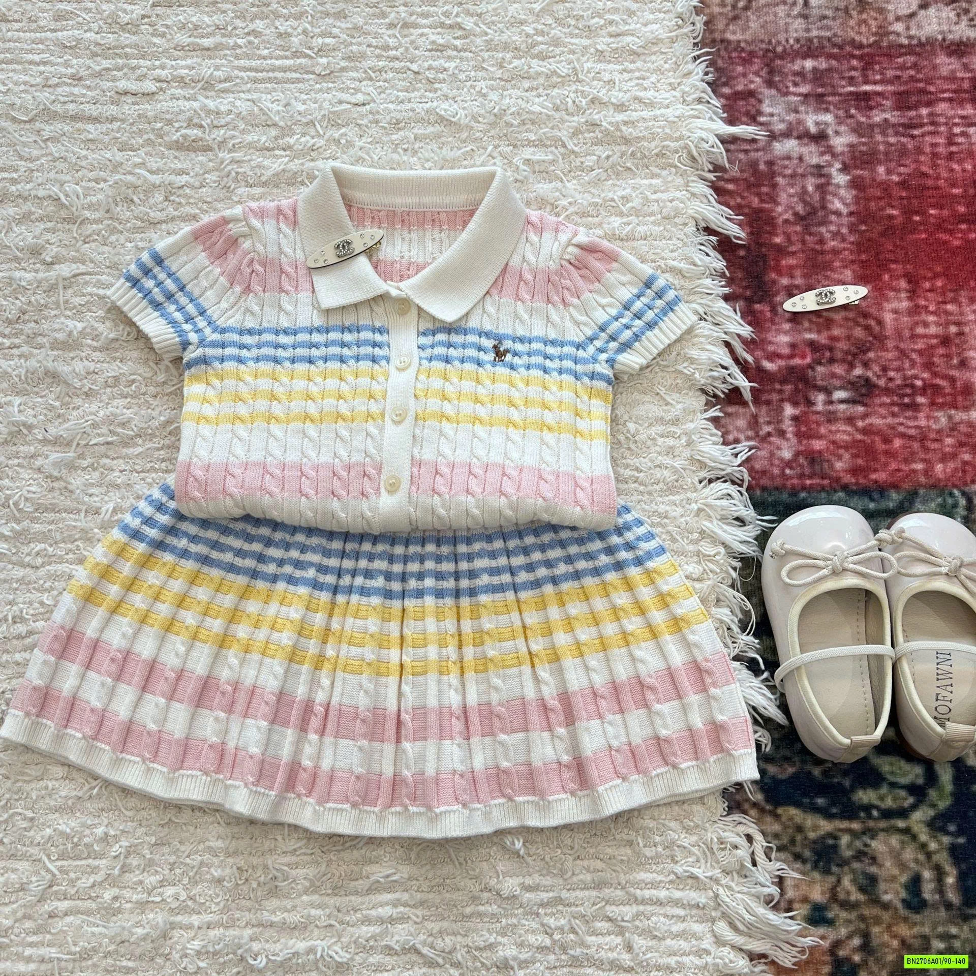 SÉT VÁY LEN KẺ SẮC MÀU