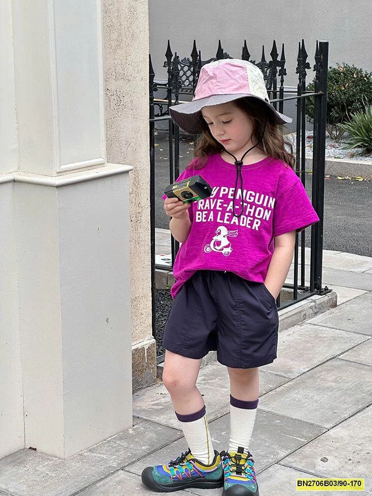 ÁO THUN CHỮ CỘC TAY  COTTON XƯỚC AMBB 25C071