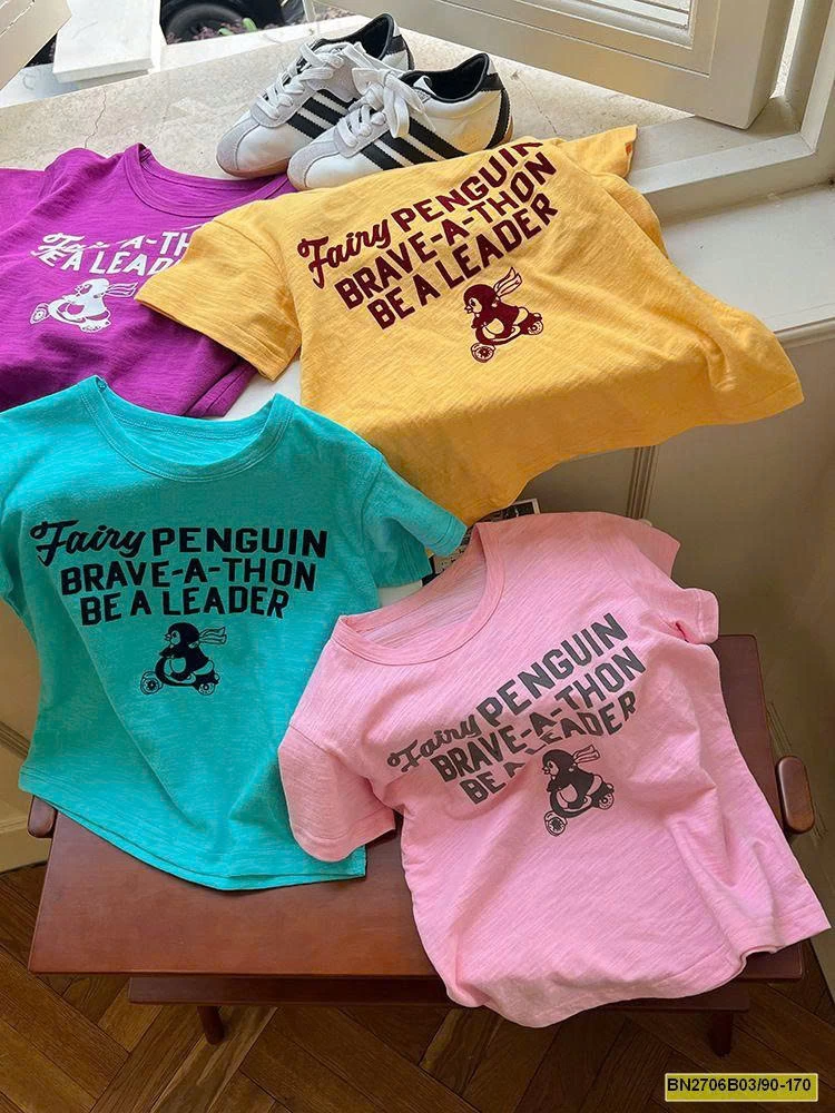 ÁO THUN CHỮ CỘC TAY  COTTON XƯỚC AMBB 25C071