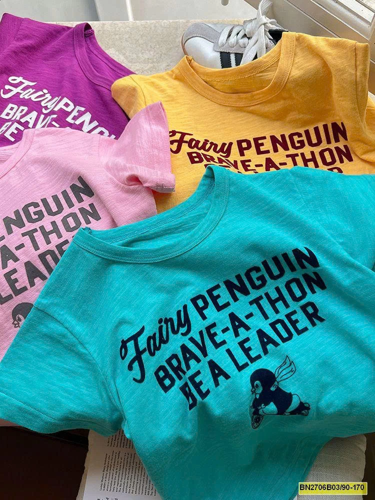 ÁO THUN CHỮ CỘC TAY  COTTON XƯỚC AMBB 25C071