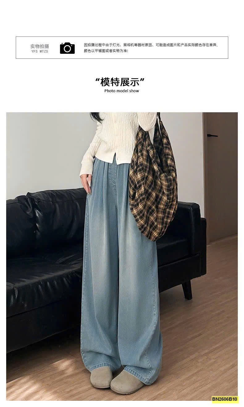 QUẦN JEAN TENCEL ỐNG RỘNG