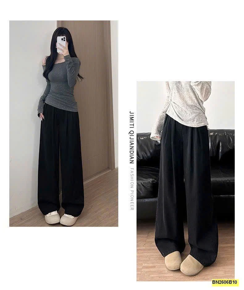 QUẦN JEAN TENCEL ỐNG RỘNG