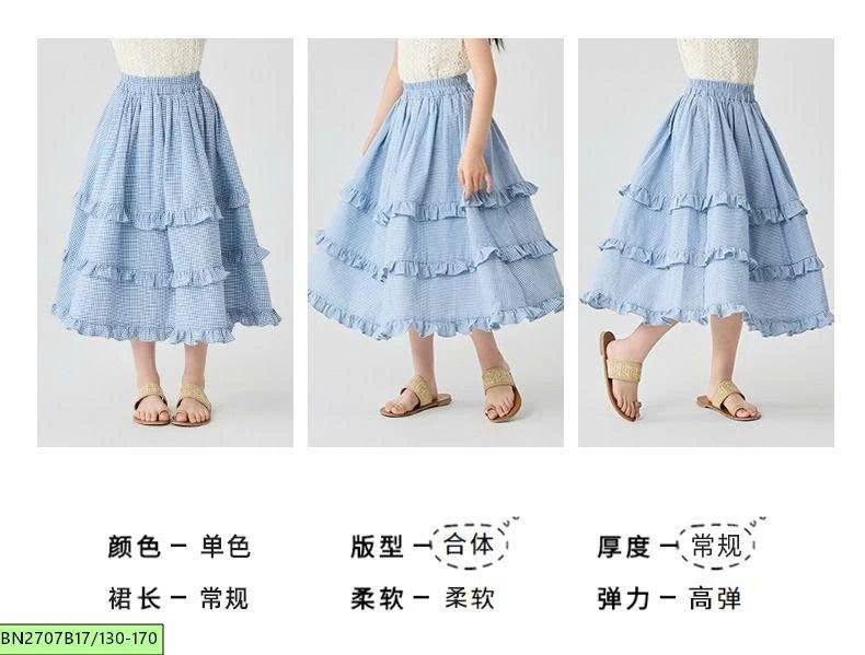 VÁY KẺ DÁNG DÀI CHO BÉ GÁI