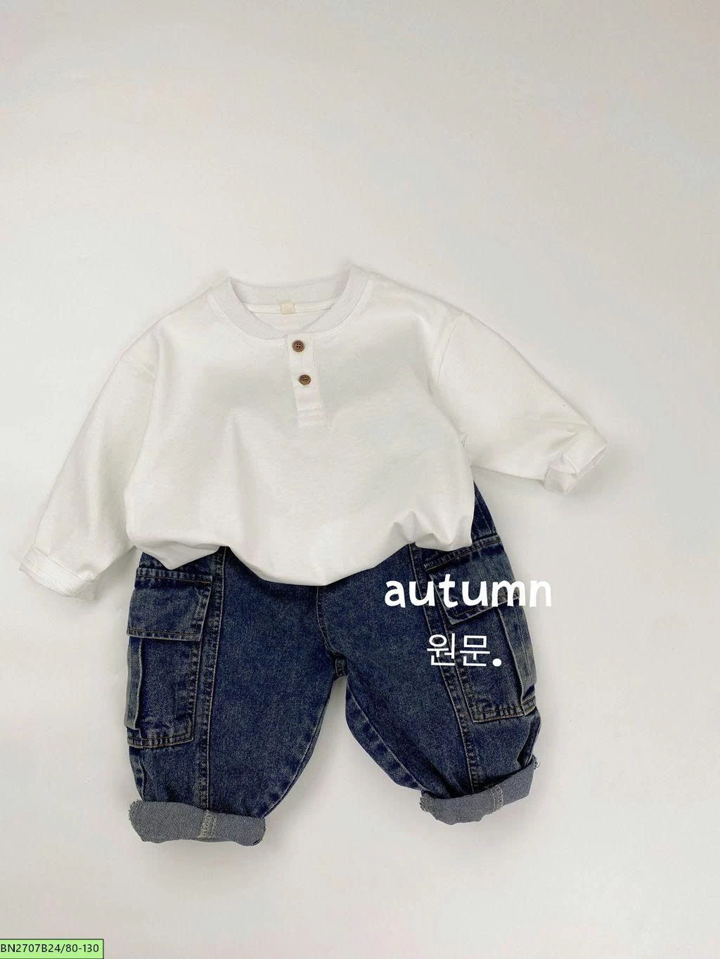 ÁO THUN DÀI TAY CÚC CỔ MÙA THU