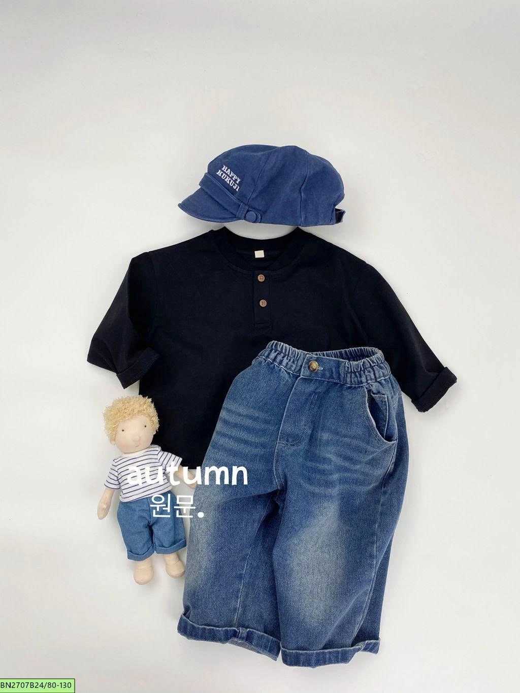 ÁO THUN DÀI TAY CÚC CỔ MÙA THU