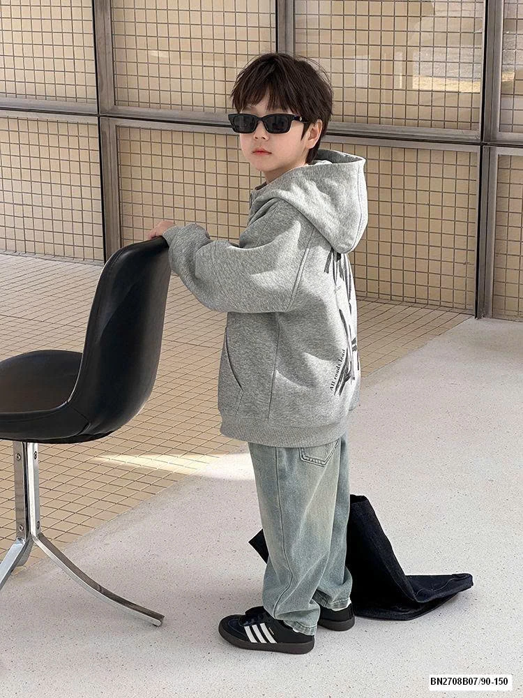 ÁO KHOÁC NỈ KÉO KHÓA CHỮ LƯNG AMBB 25A129