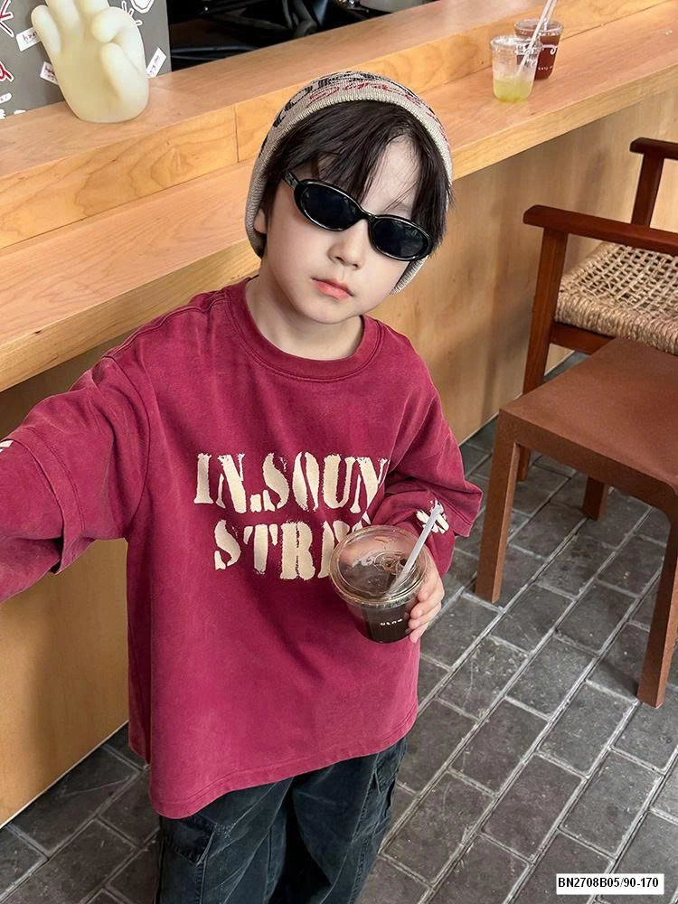 ÁO THUN GIẢ 2 LỚP CHỮ TO AMBB 25F141