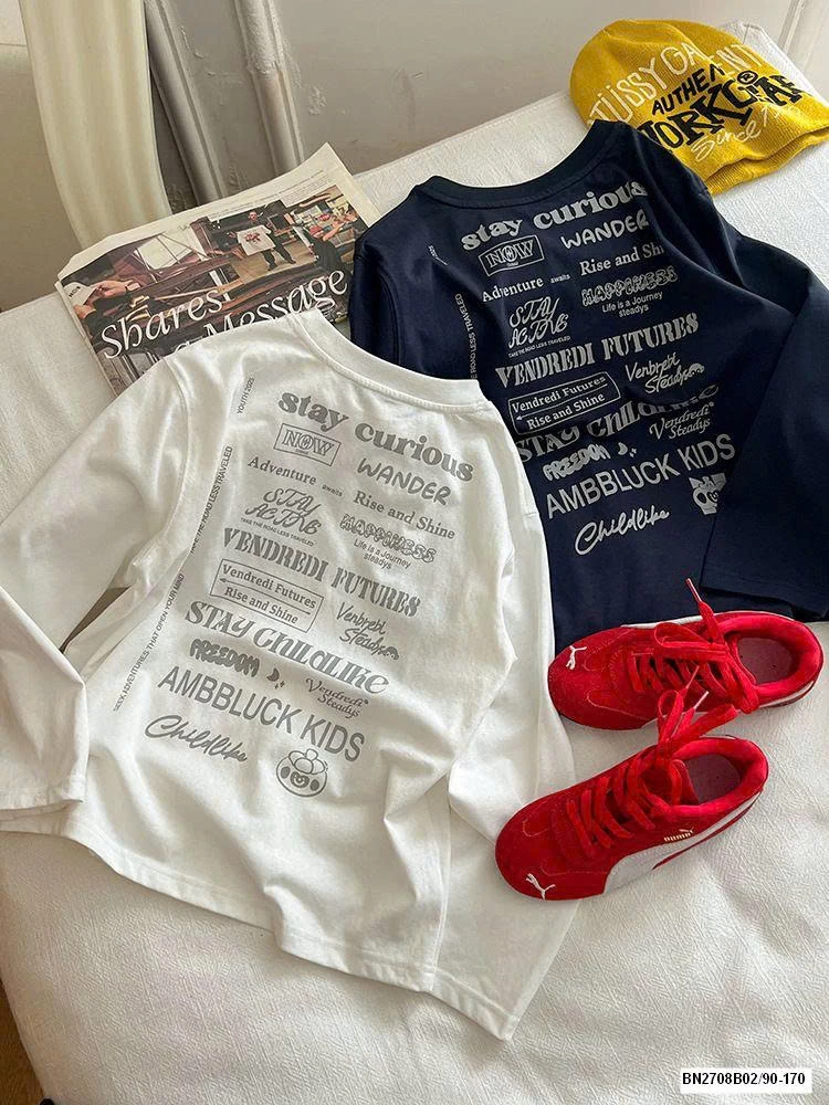 ÁO THUN AMBB DÀI TAY IN CHỮ LƯNG 25F116