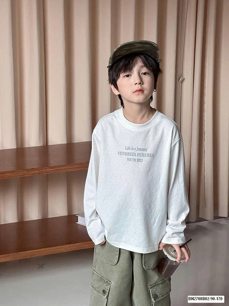 ÁO THUN AMBB DÀI TAY IN CHỮ LƯNG 25F116