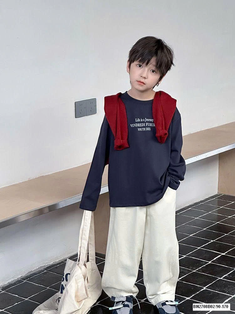 ÁO THUN AMBB DÀI TAY IN CHỮ LƯNG 25F116