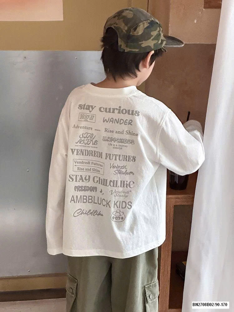 ÁO THUN AMBB DÀI TAY IN CHỮ LƯNG 25F116