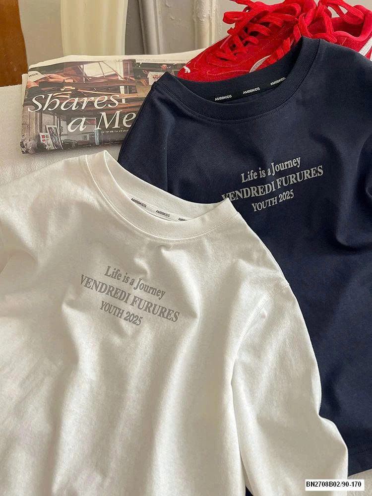 ÁO THUN AMBB DÀI TAY IN CHỮ LƯNG 25F116