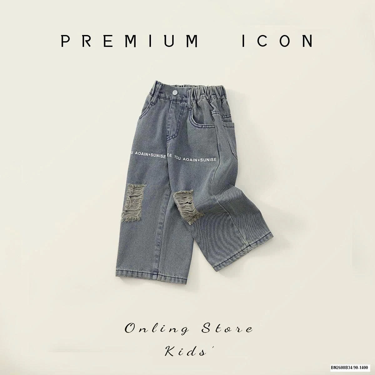 QUẦN JEAN RÁCH ỐNG ĐỨC PREMIUM