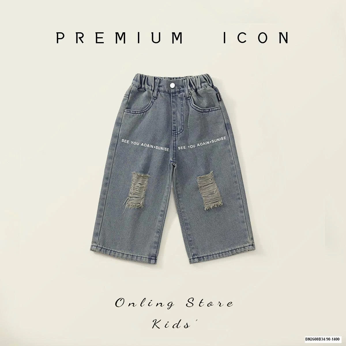 QUẦN JEAN RÁCH ỐNG ĐỨC PREMIUM