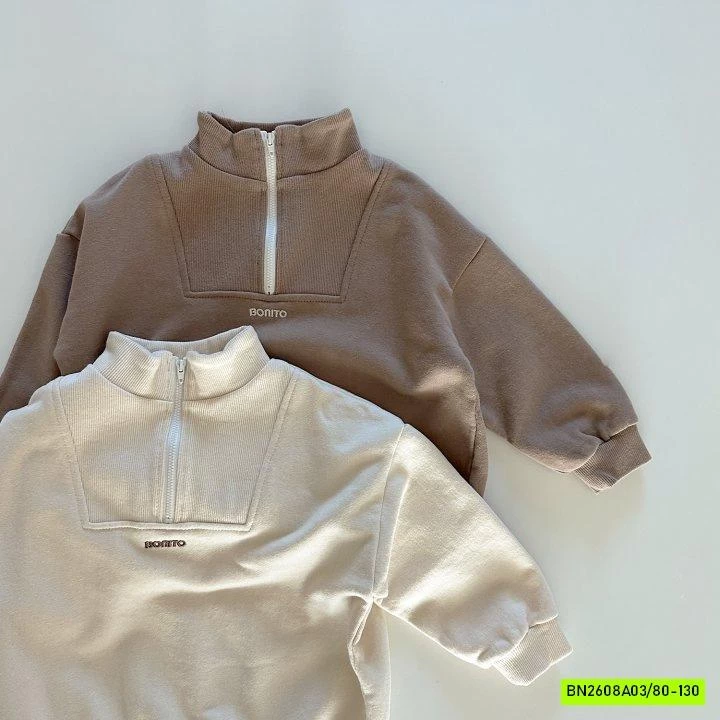 ÁO NỈ VINTAGE KHÓA CỔ