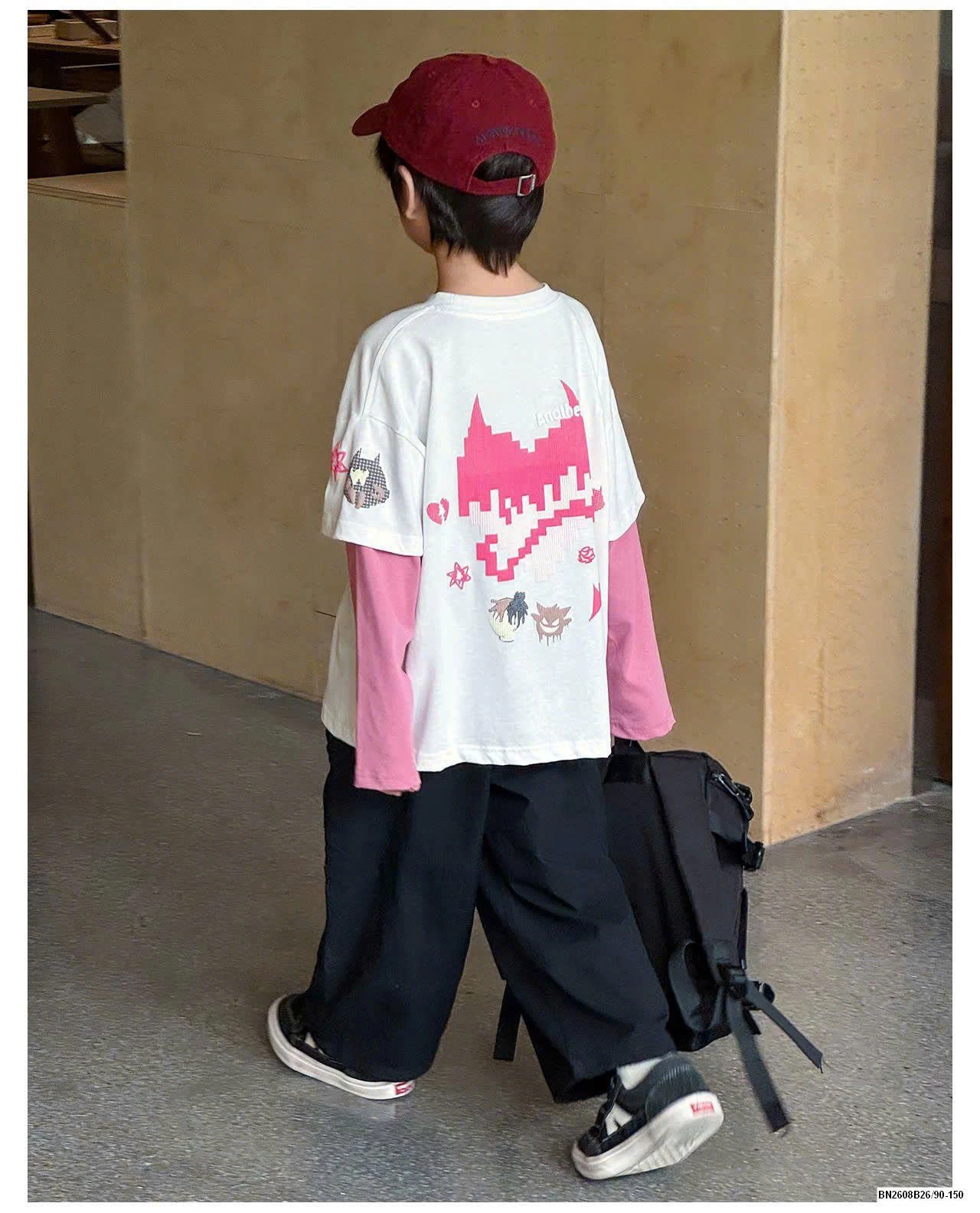 ÁO DÀI TAY HỌA TIẾT AOAOKIDS BT