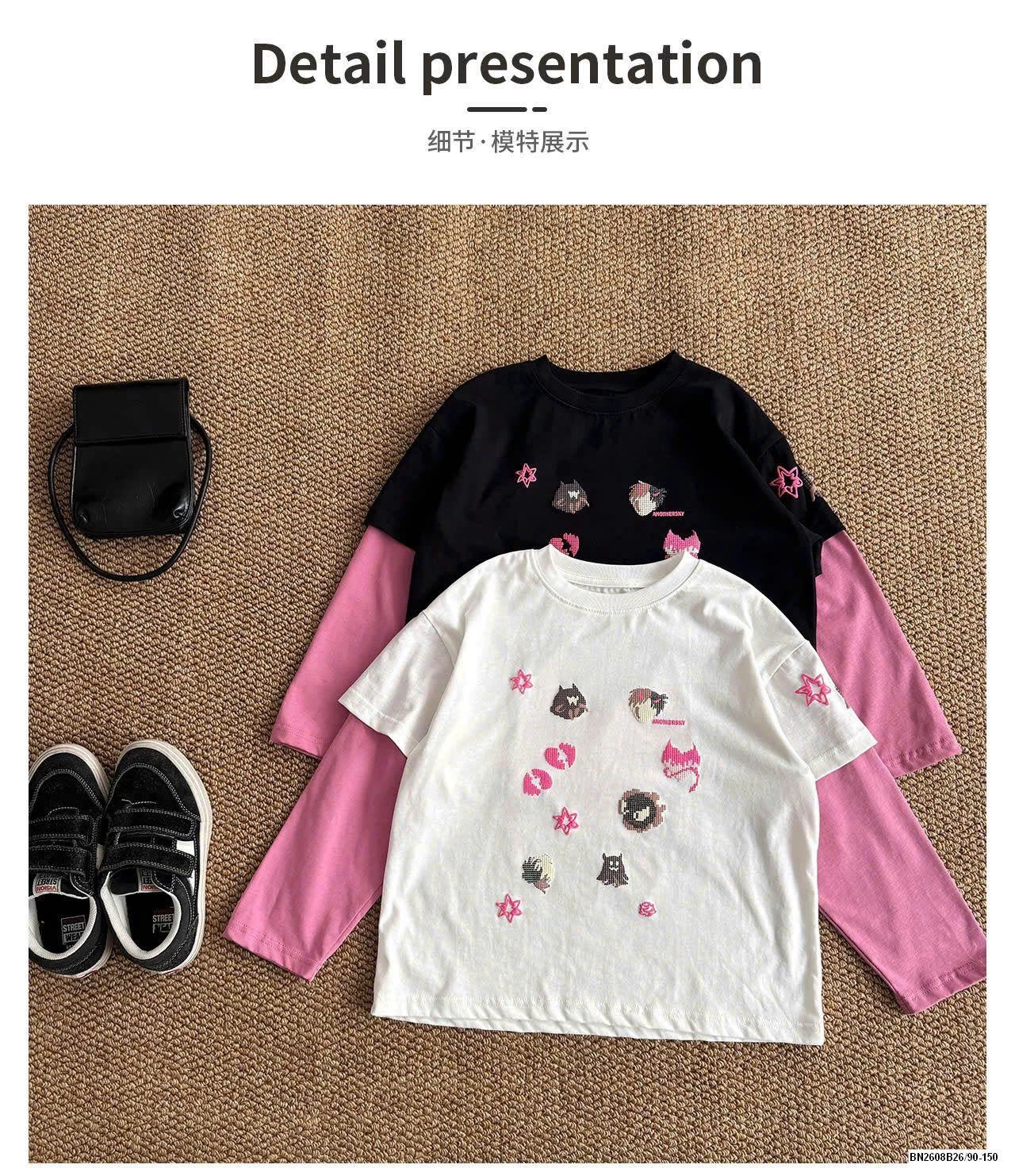 ÁO DÀI TAY HỌA TIẾT AOAOKIDS BT