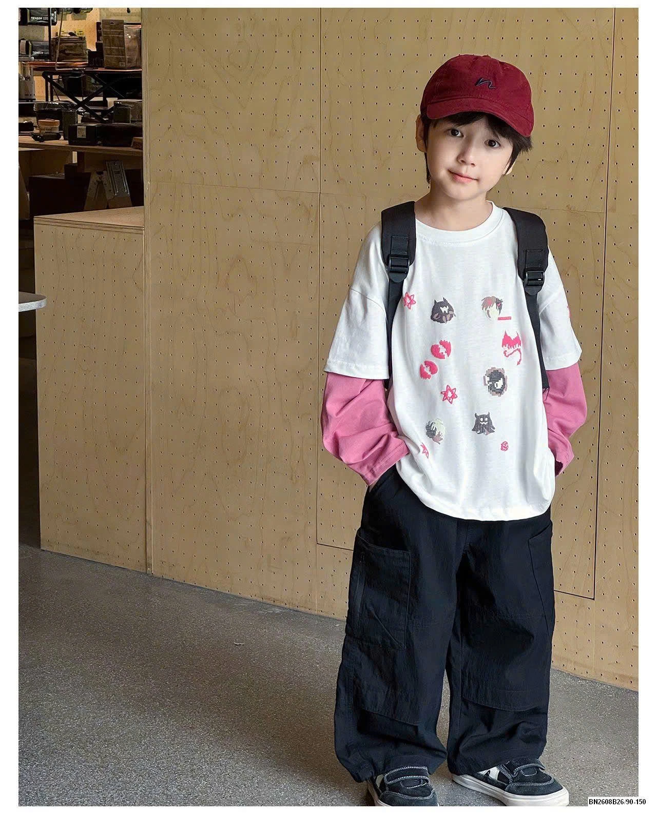 ÁO DÀI TAY HỌA TIẾT AOAOKIDS BT