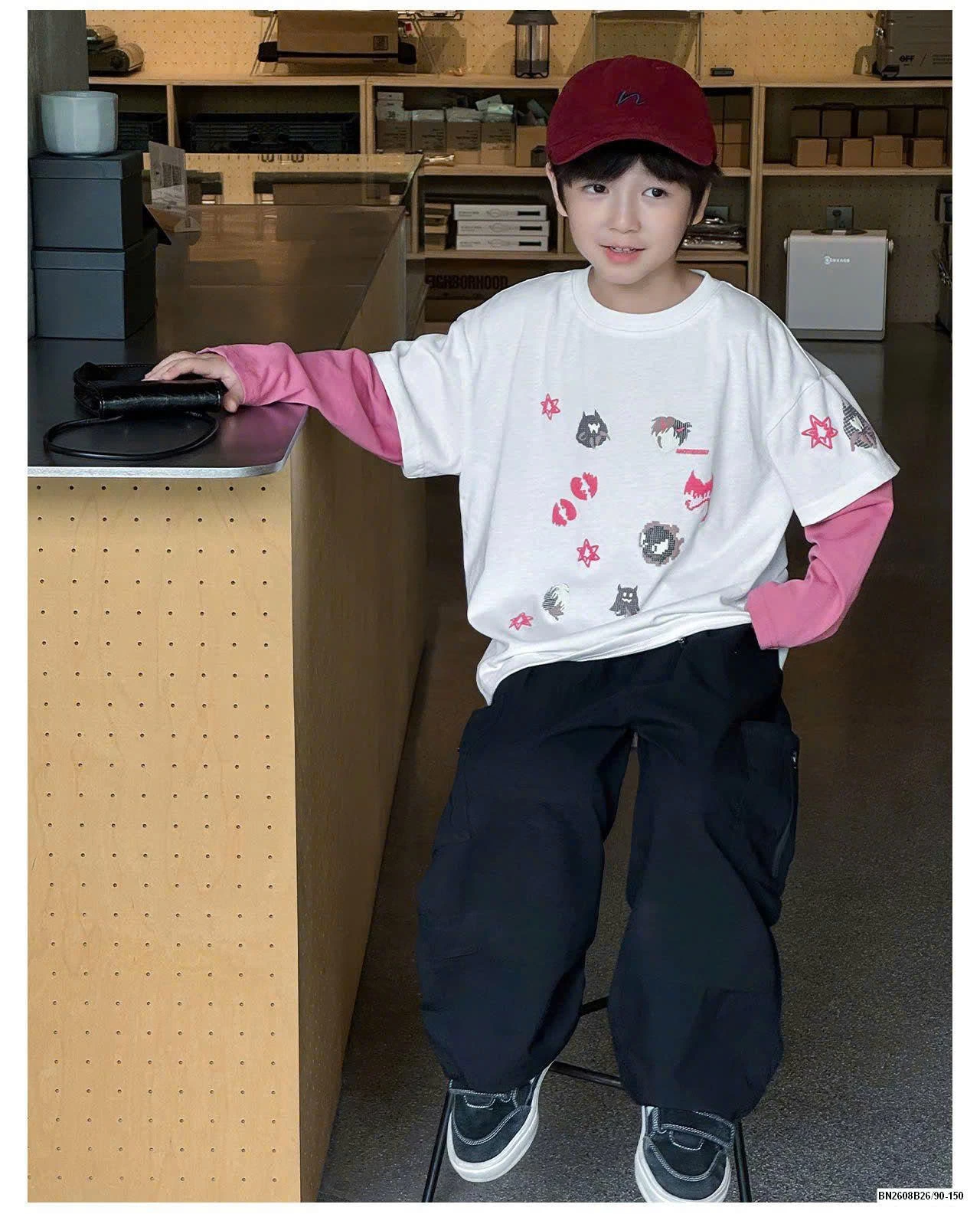 ÁO DÀI TAY HỌA TIẾT AOAOKIDS BT