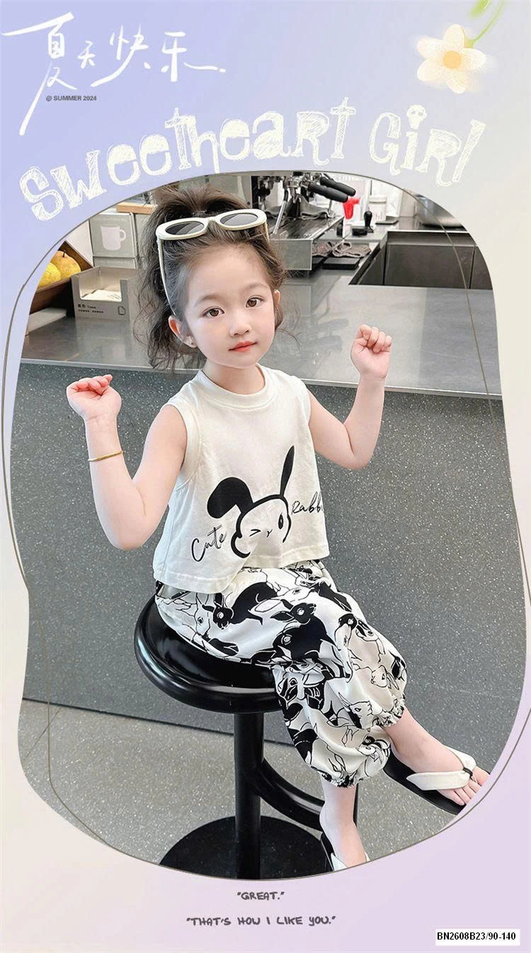 BỘ CÚN SÁT NÁCH DÁNG CROPTOP BÉ GÁI