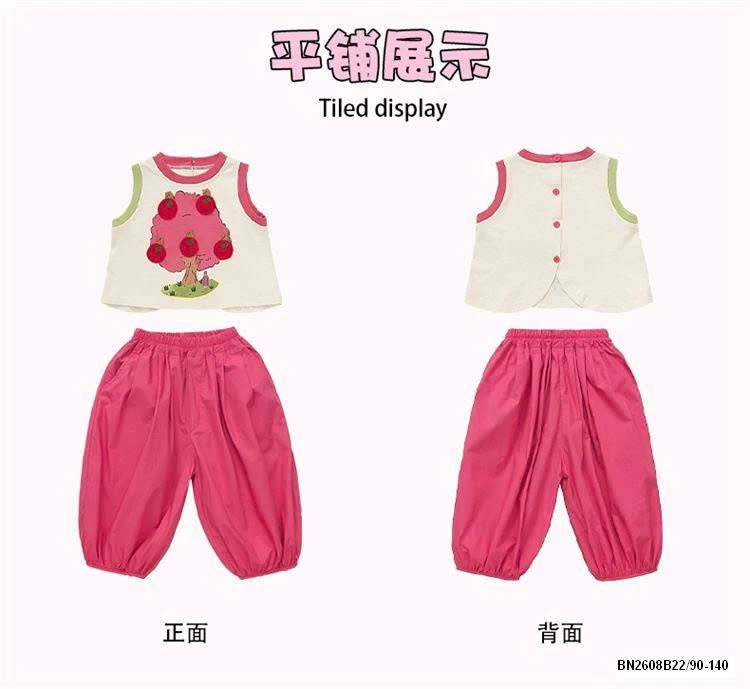 BỘ SÁT NÁCH ÁO HỒNG QUẢ TÁO BÉ GÁI