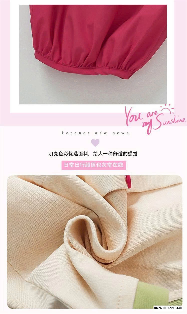 BỘ SÁT NÁCH ÁO HỒNG QUẢ TÁO BÉ GÁI