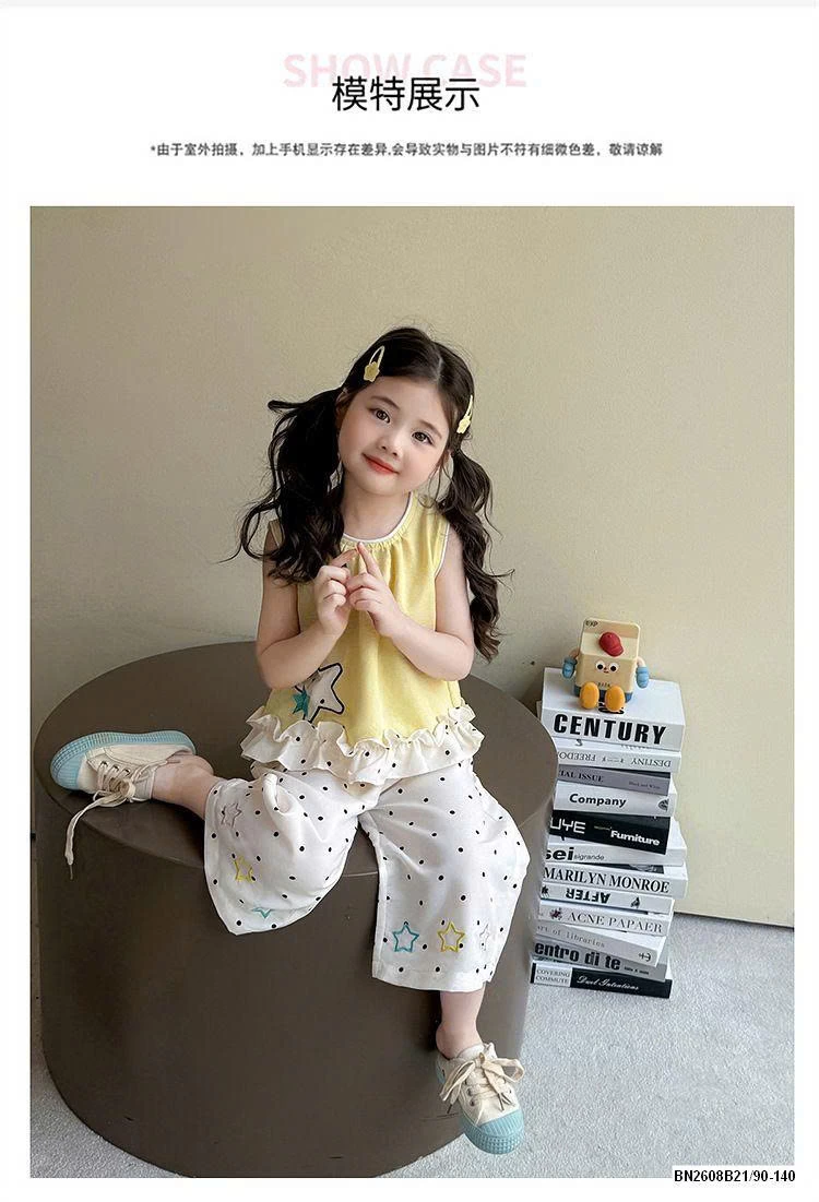 BỘ SÁT NÁCH ÁO VÀNG MẶC HÈ BÉ GÁI