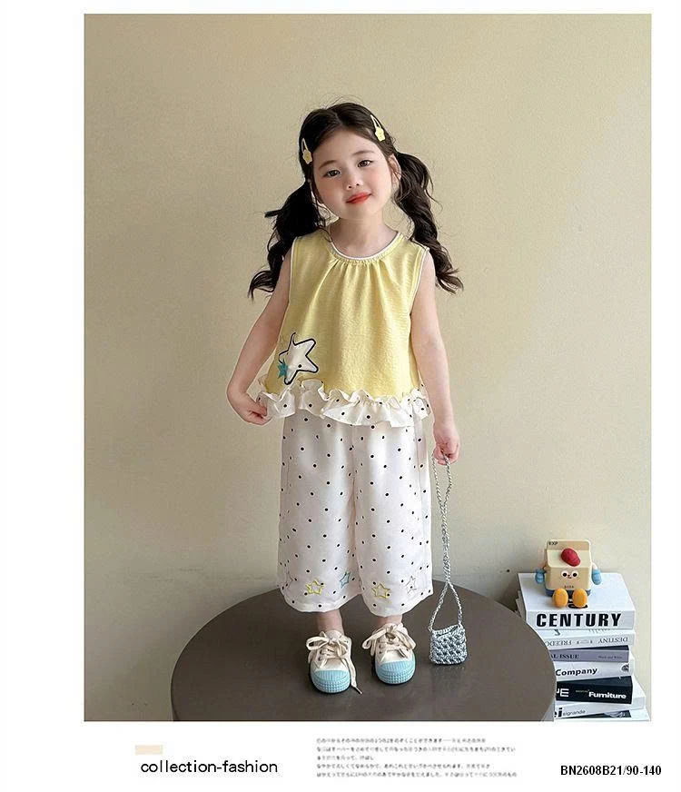 BỘ SÁT NÁCH ÁO VÀNG MẶC HÈ BÉ GÁI