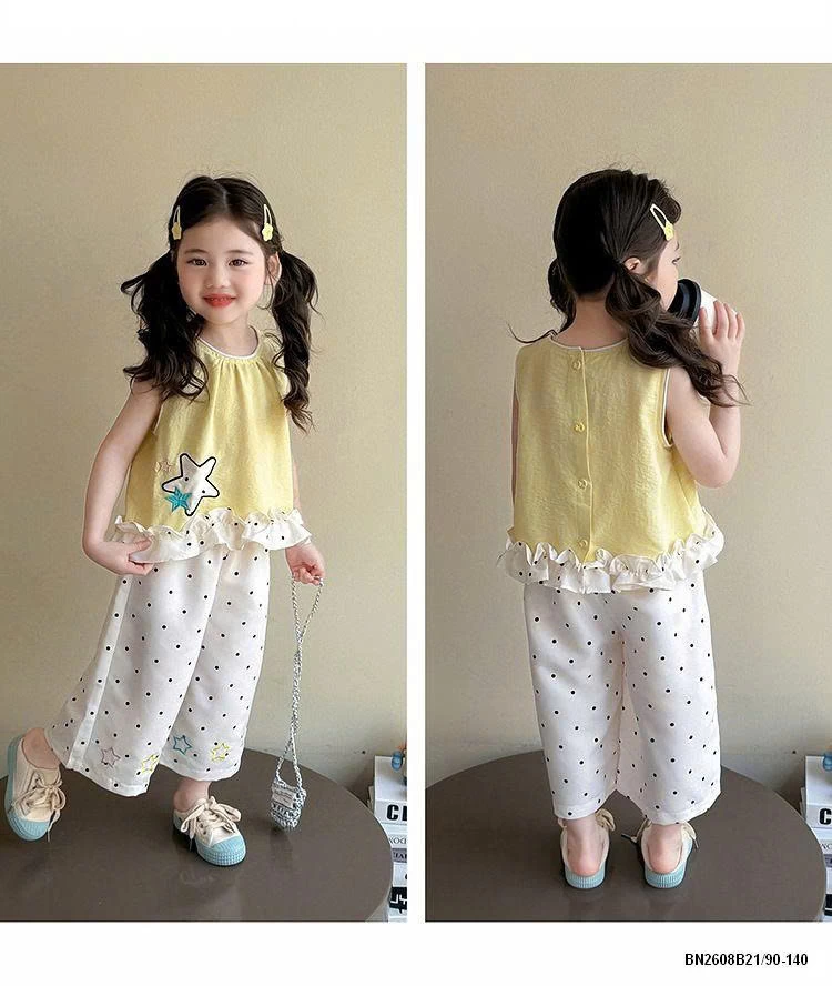 BỘ SÁT NÁCH ÁO VÀNG MẶC HÈ BÉ GÁI