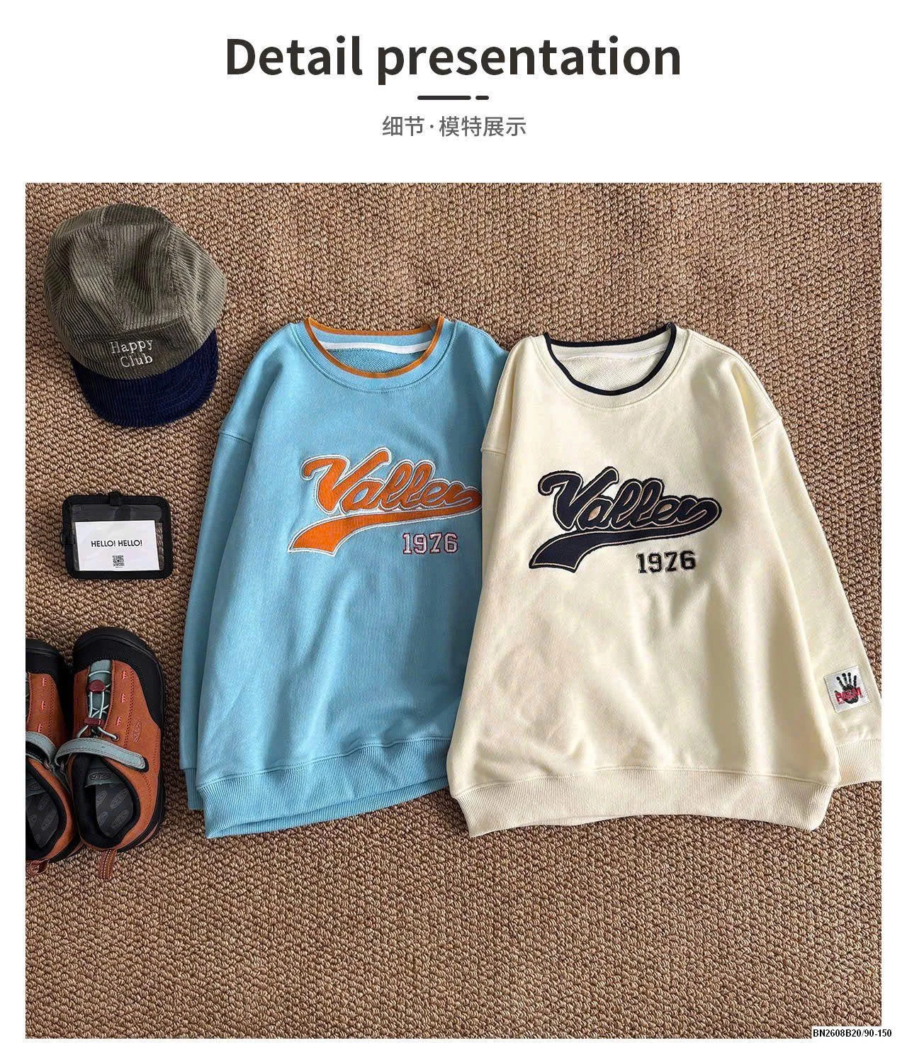 ÁO NỈ CHỮ AOAOKIDS BT