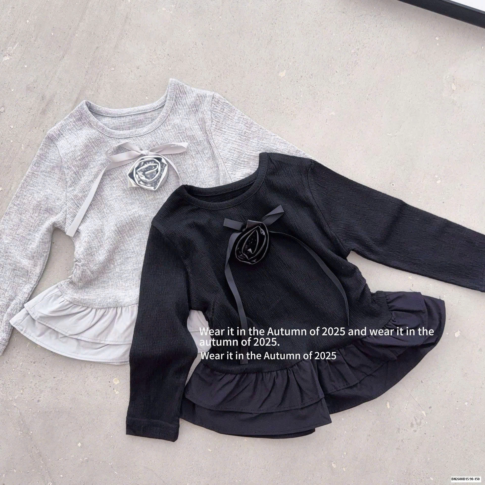 ÁO DÀI TAY ĐÍNH HOA PHỐI BÈO