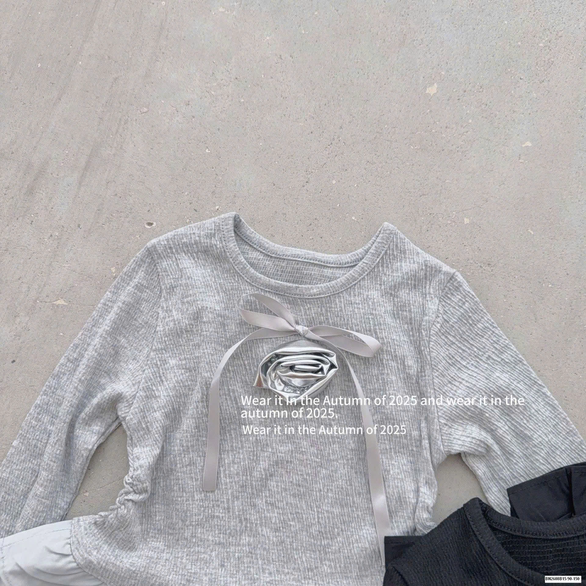 ÁO DÀI TAY ĐÍNH HOA PHỐI BÈO