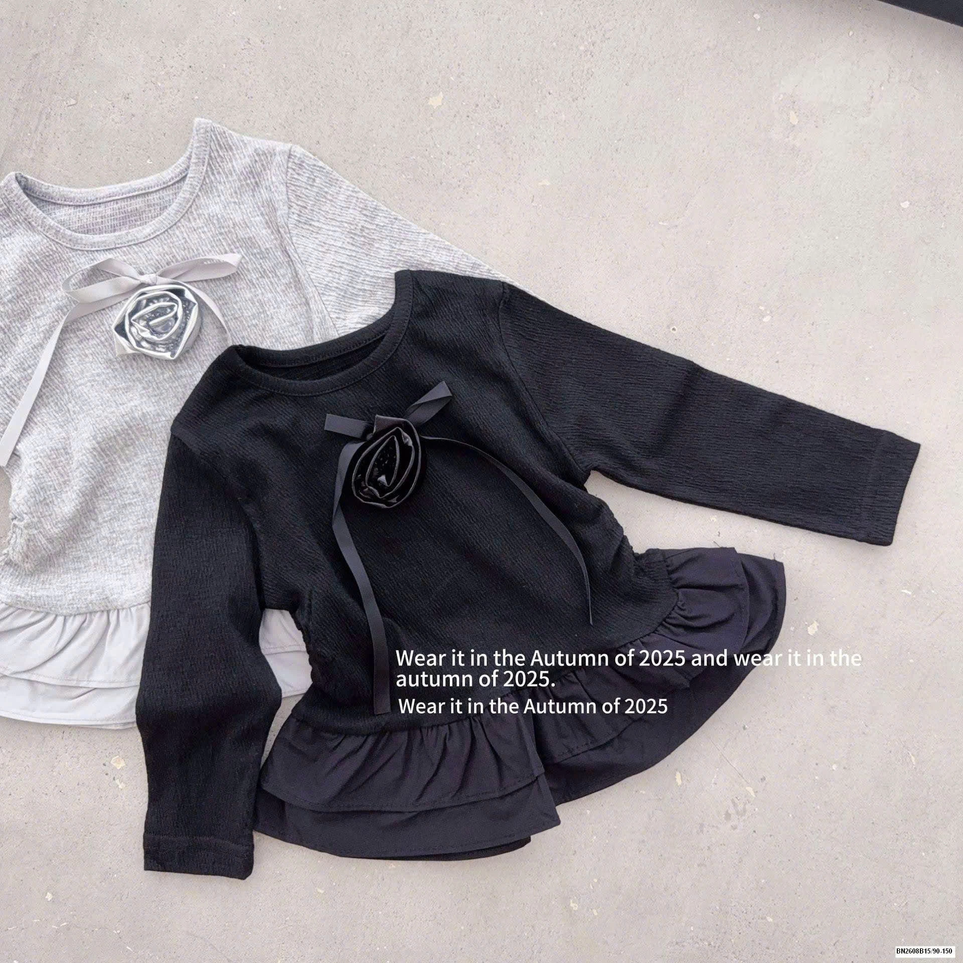 ÁO DÀI TAY ĐÍNH HOA PHỐI BÈO