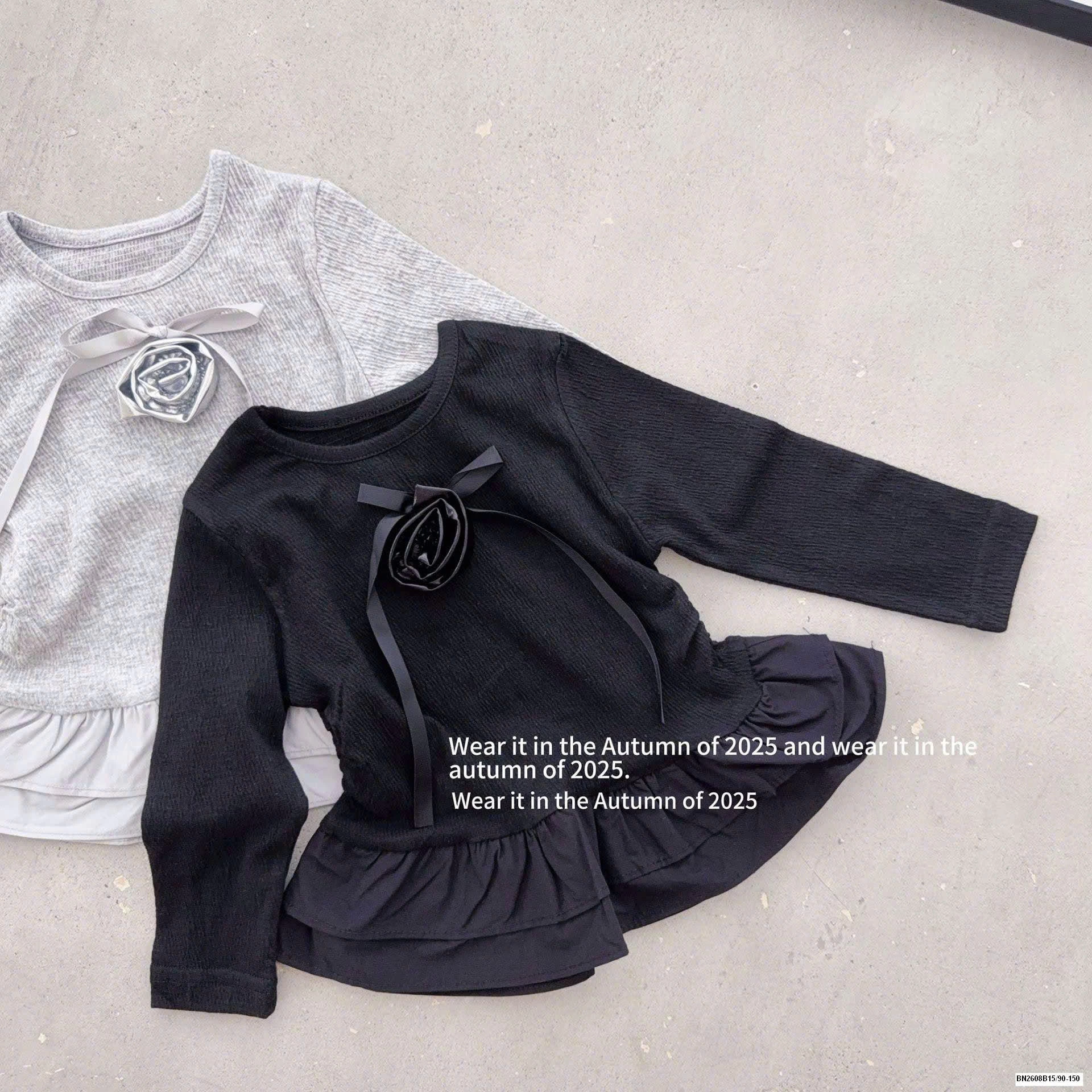 ÁO DÀI TAY ĐÍNH HOA PHỐI BÈO