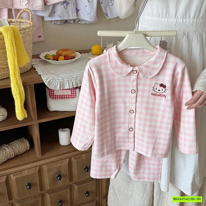 PIZAMA COTTON CỔ SEN HỌA TIẾT