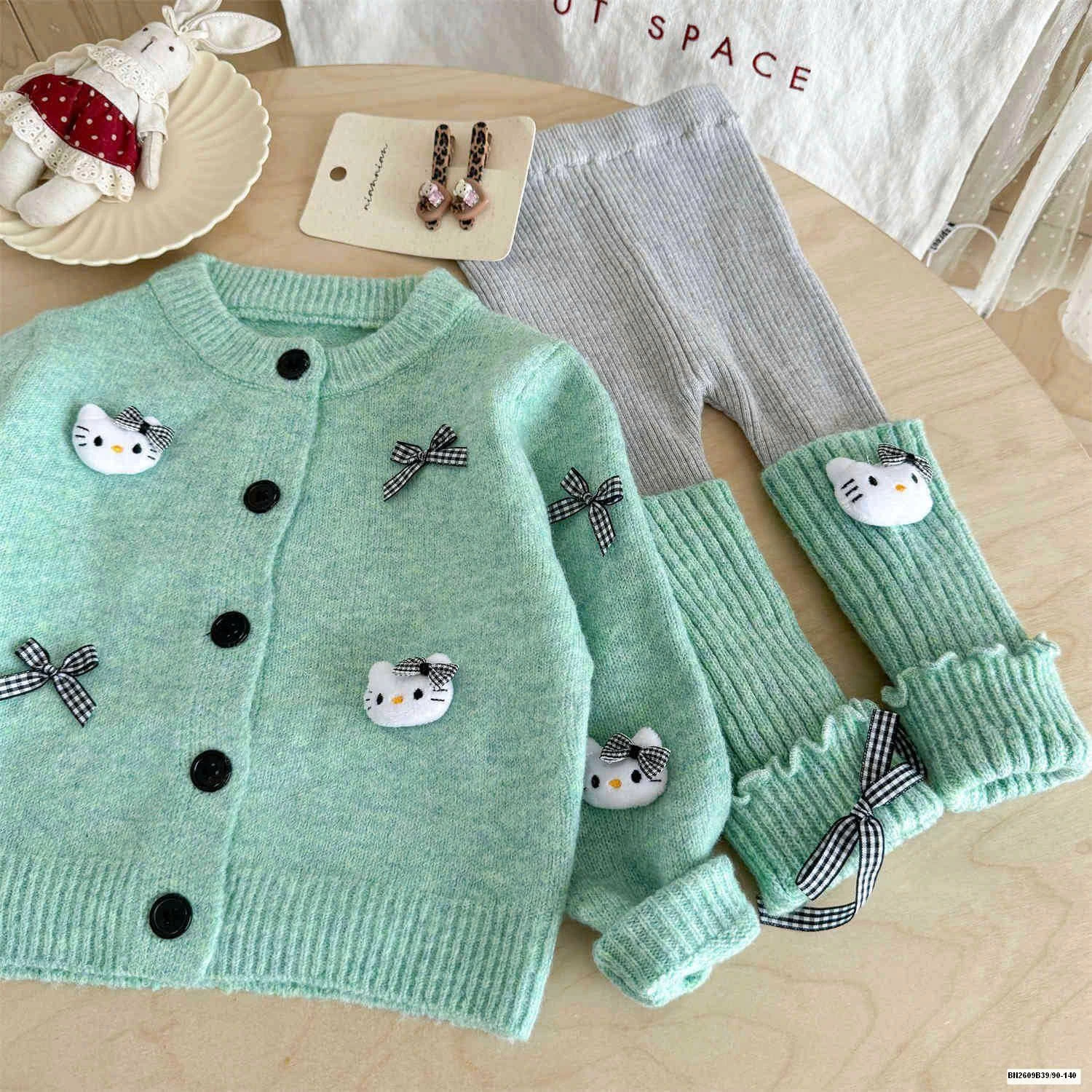 Set áo cardigan kitty hàn quốc