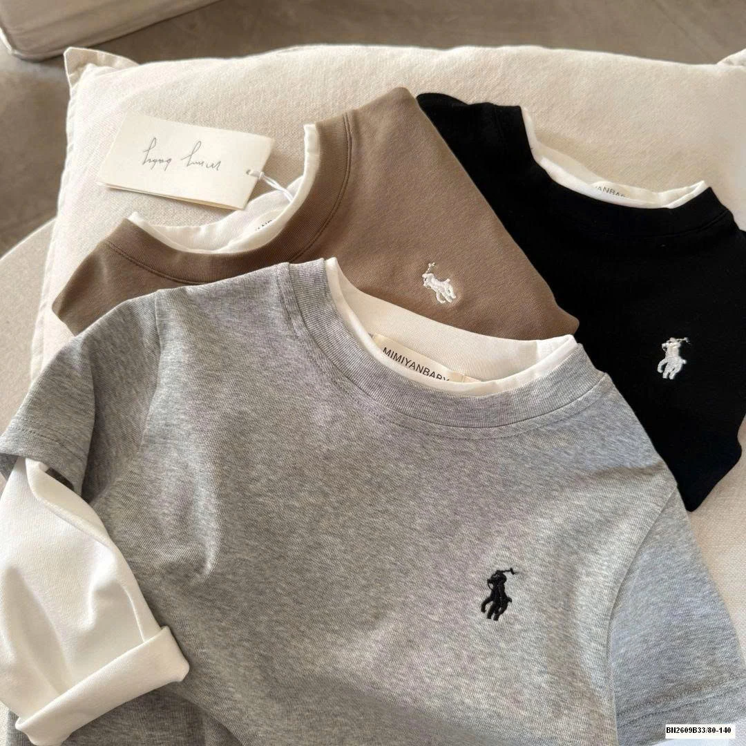 ÁO THUN TRƠN GIẢ 2 LỚP LOGO