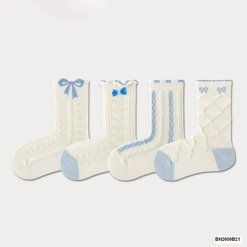 SET 4 ĐÔI TẤT NƠ CỔ LỠ