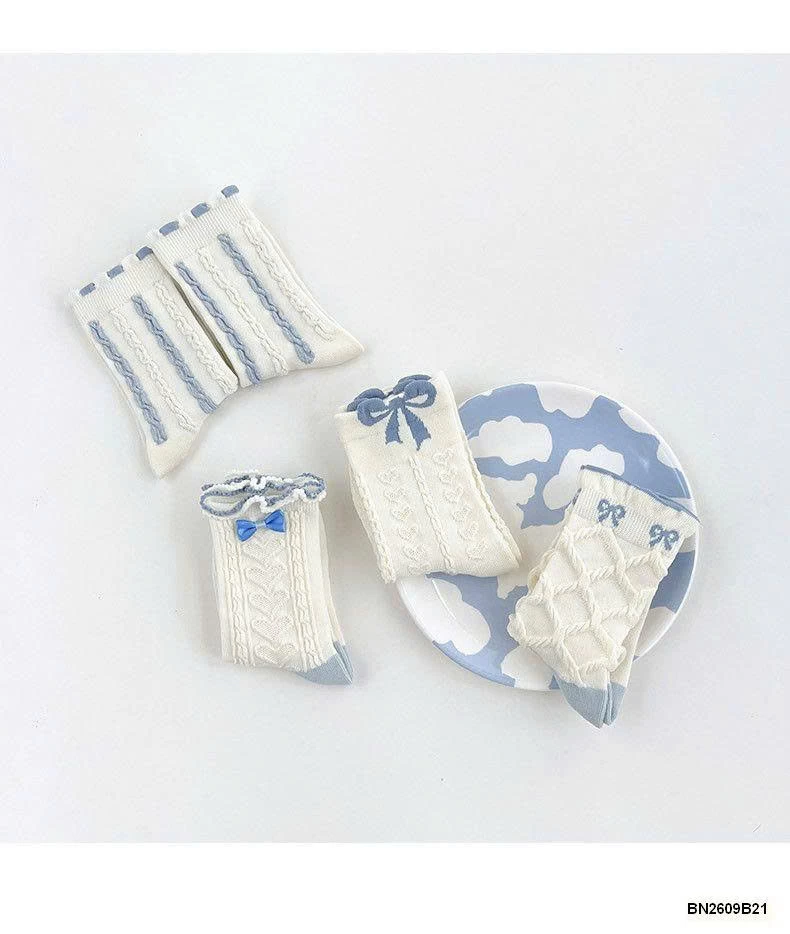 SET 4 ĐÔI TẤT NƠ CỔ LỠ