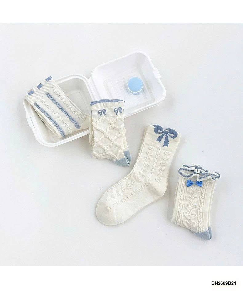 SET 4 ĐÔI TẤT NƠ CỔ LỠ