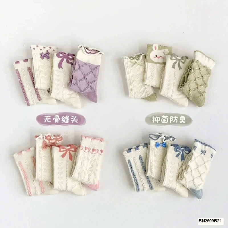 SET 4 ĐÔI TẤT NƠ CỔ LỠ